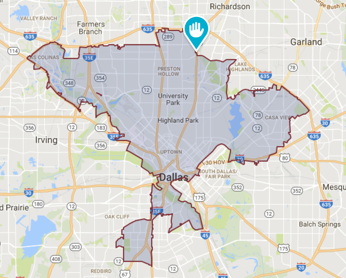 MoreHands Dallas Maid Service Map