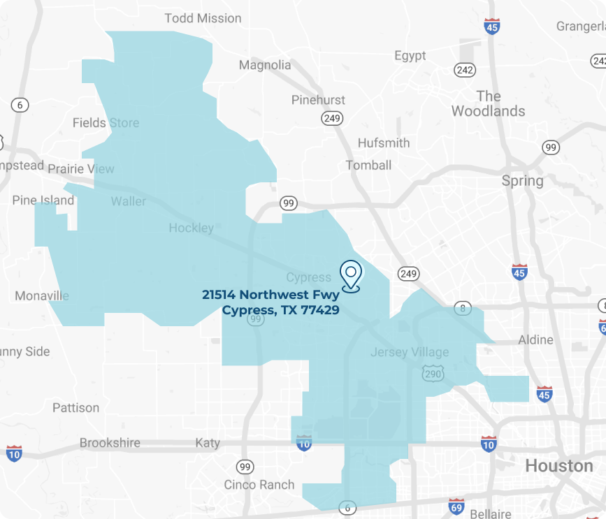 MoreHands west Houston Maid Service Map