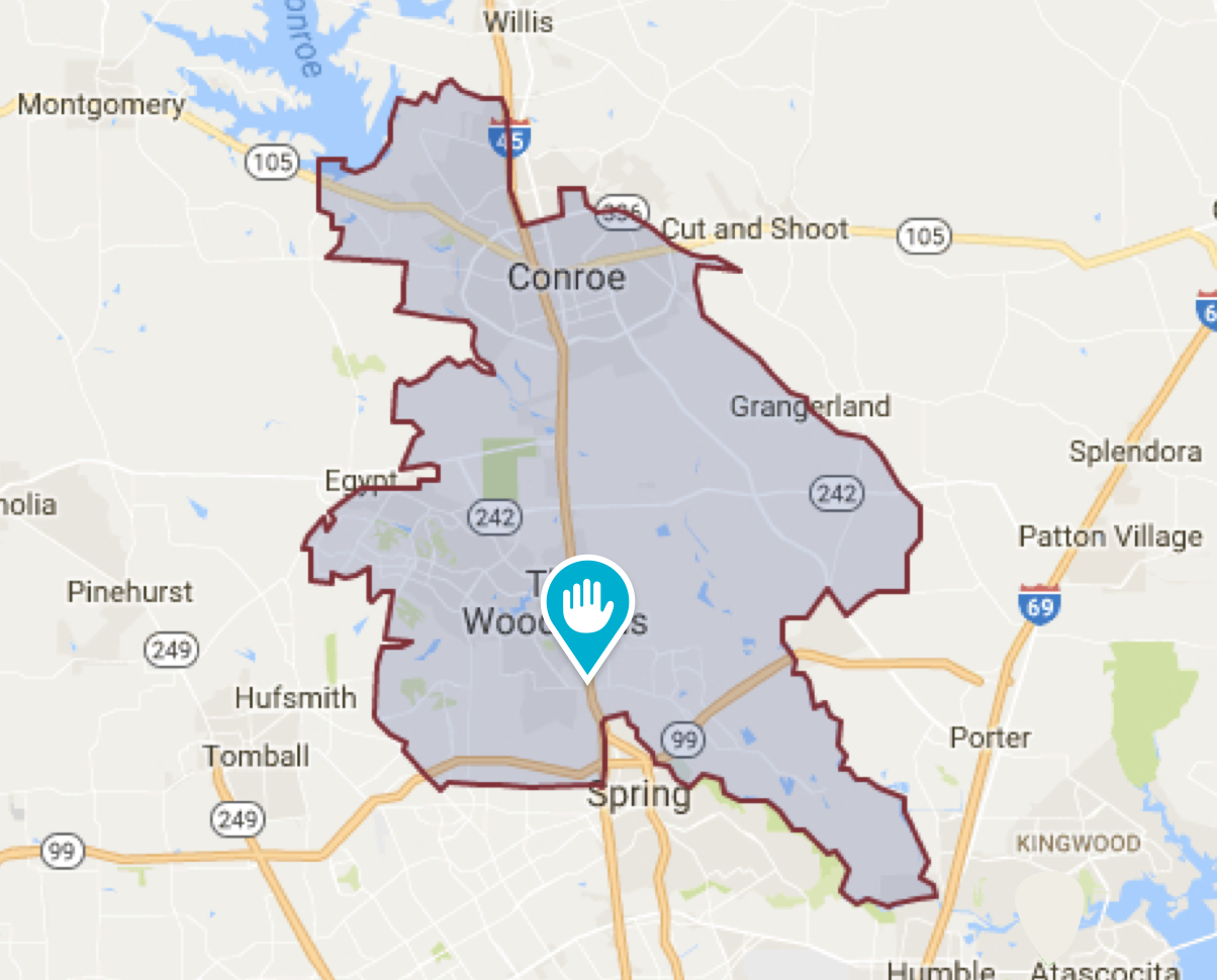 MoreHands The Woodlands Maid Service Map